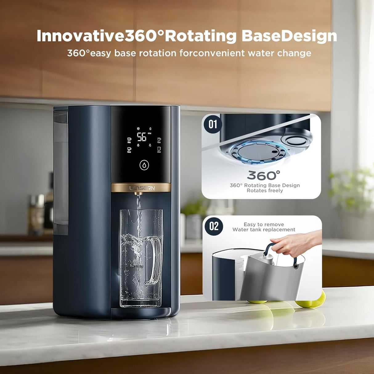 Leysern | No-Installation Countertop RO Water Purifier with UV-C