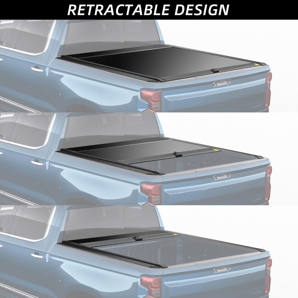 Retractable Truck Bed Tonneau Cover for 2014-2026 Chevy Silverado/GMC Sierra 1500 (5'8" /69" Bed) Truck Bed Cover Password Lock