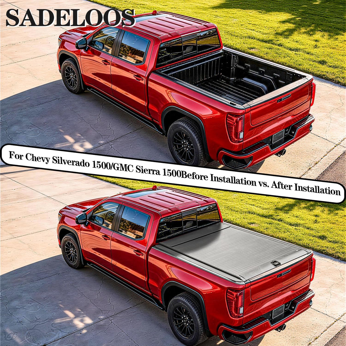 Retractable Truck Bed Tonneau Cover for 2014-2026 Chevy Silverado/GMC Sierra 1500 (5'8" /69" Bed) Truck Bed Cover Password Lock