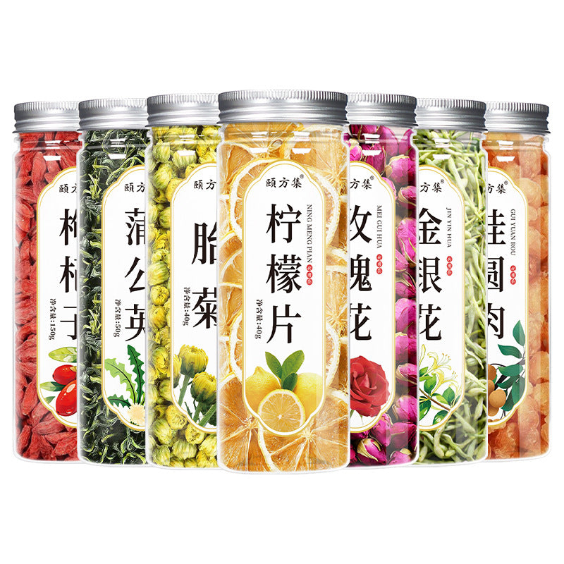 罐装花茶瓶装花草茶组合超市花茶胎菊花柠檬片金银花枸杞茶批发