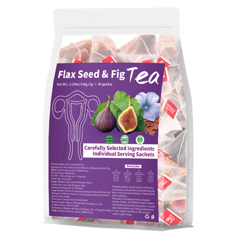 Flax Seed & Fig Tea 跨境 亚麻籽无花果茶 亚马逊跨境TK 非内销