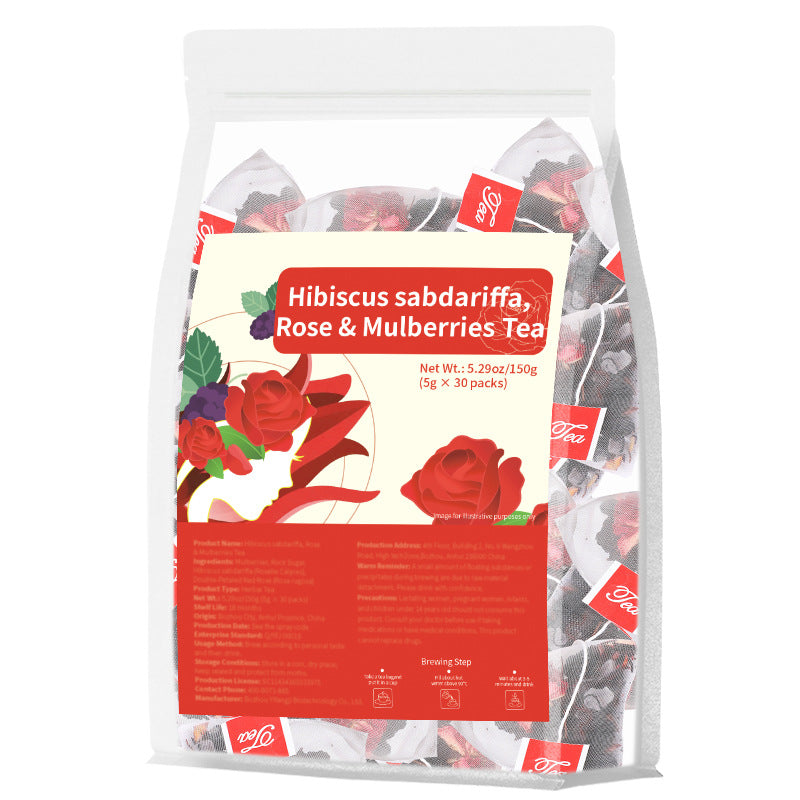 Hibiscus sabdariffa, Rose & Mulberrie 洛神玫瑰桑葚茶 非内销
