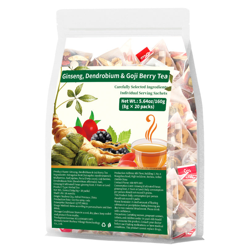 Ginseng, Dendrobium & Goji Berry Tea 跨境产品 人参石斛枸杞茶