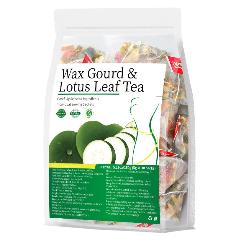 Wax Gourd & Lotus Leaf Tea 冬瓜荷叶茶 玫瑰山楂荷叶茶 非内销