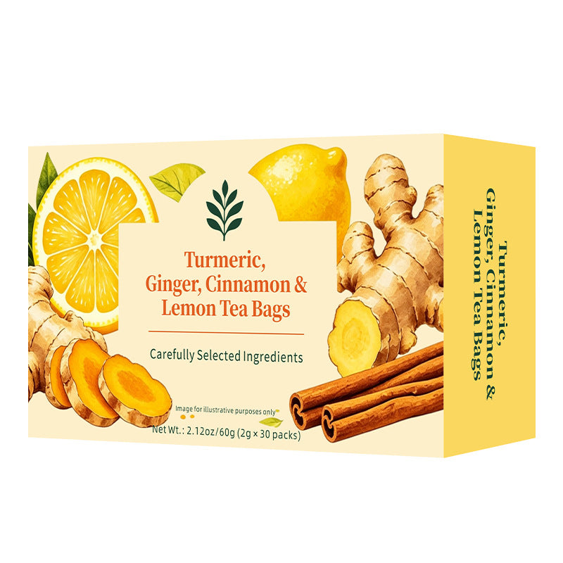 Turmeric Ginger Cinnamon Lemon Tea Bags 姜黄姜肉桂柠檬非内销