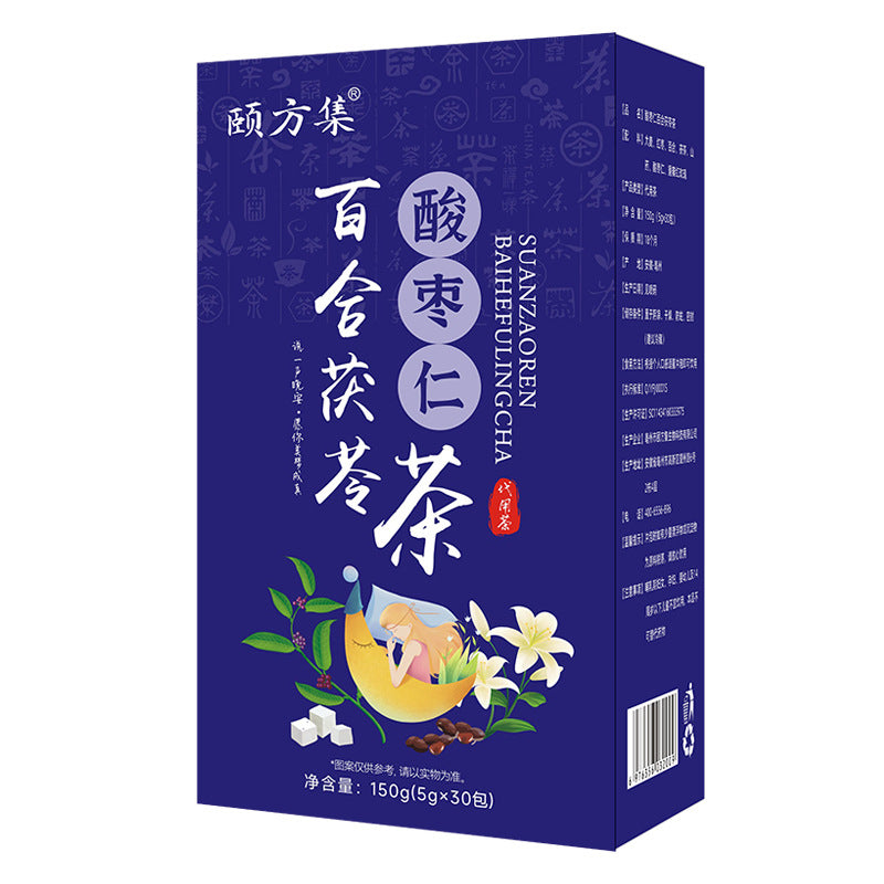 酸枣仁百合茯苓茶 独立茶包百合酸枣仁玫瑰花茯苓茶厂家批发代发