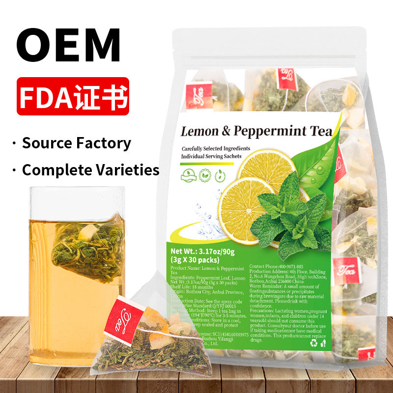 Lemon & Peppermint Tea 跨境产品 柠檬薄荷茶 亚马逊TK 非内销