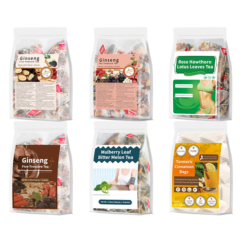 跨境产品 人参五宝茶八宝茶十宝茶 玫瑰柠檬山楂冬瓜荷叶茶非内销