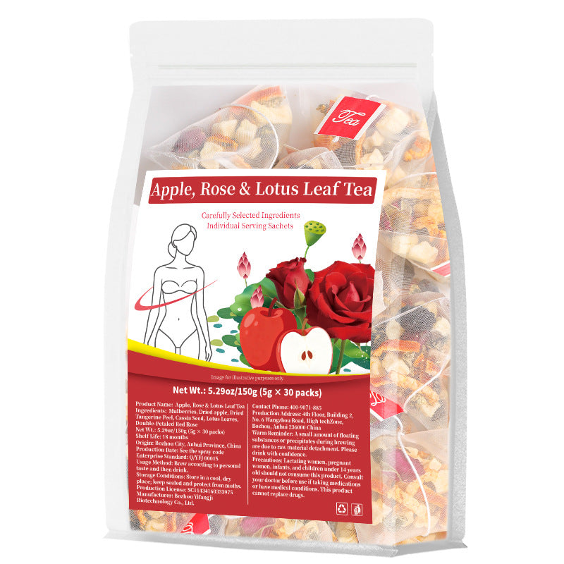 Apple, Rose & Lotus Leaf Tea 苹果玫瑰荷叶茶 跨境产品 非内销