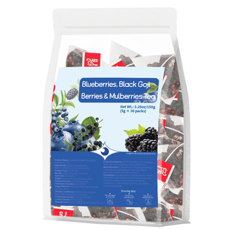 Blueberries, Black Goji Berries & Mulberries Tea跨境 非内销