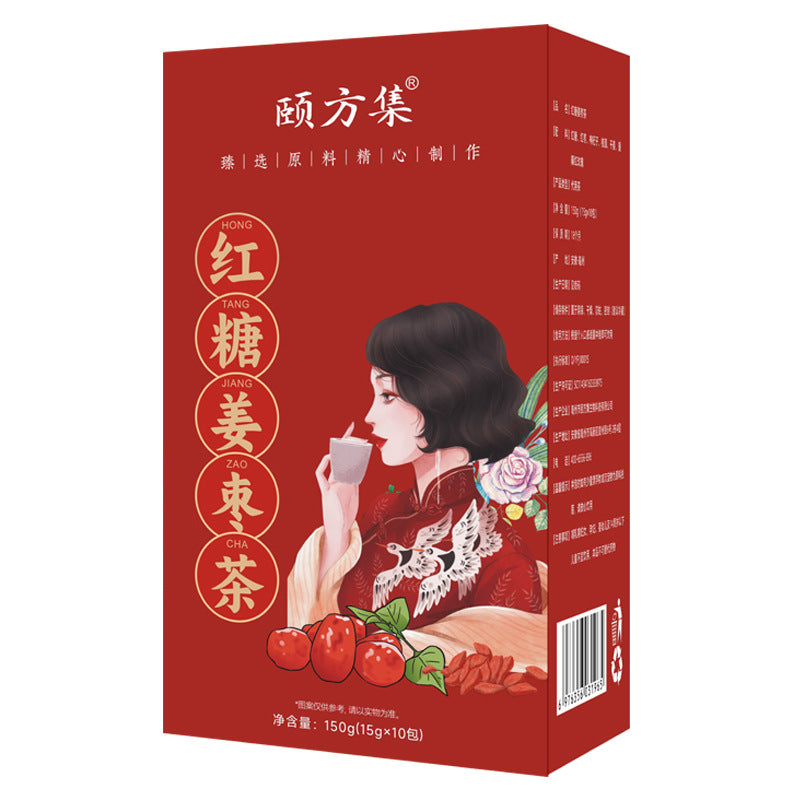 红糖姜枣茶桂圆红枣枸杞茶干姜丝玫瑰花茶黑糖姜枣茶厂家批发代发