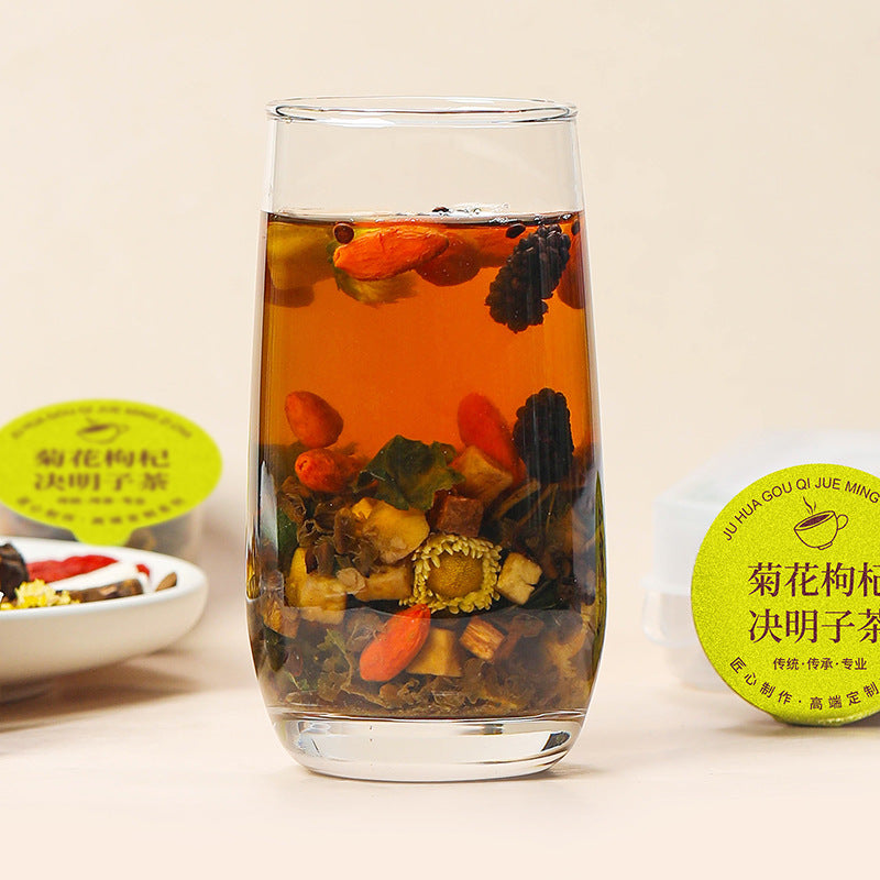西洋参菊花枸杞决明子茶 小罐装金银花枸杞灵芝茶养生茶批发代发