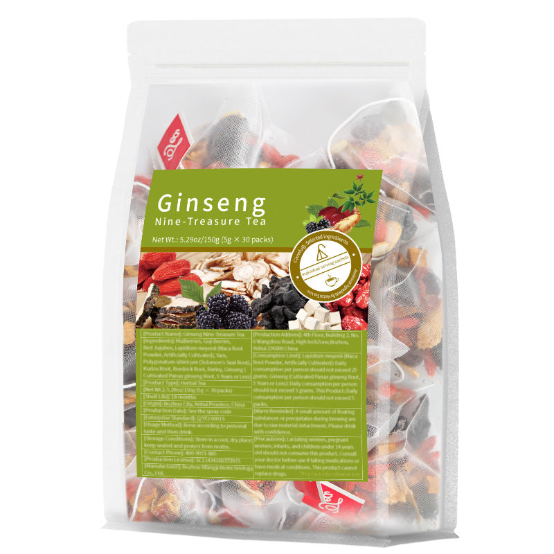 Ginseng Nine-Treasure Tea跨境人参九宝茶 人参十宝五宝茶非内销