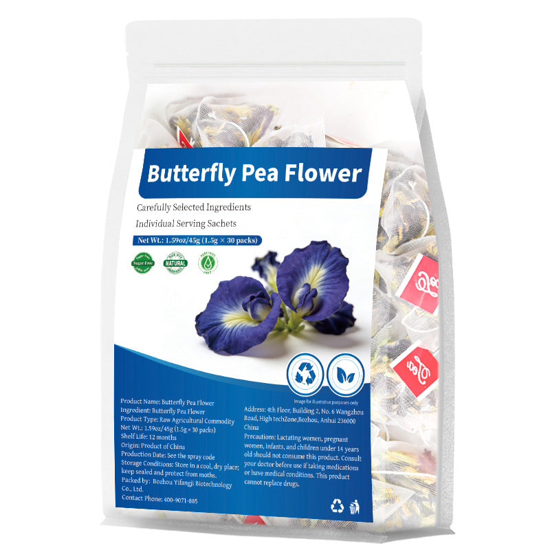 butterfly pea flower tea bags蓝蝴蝶豌豆花茶包 蓝蝴蝶花非内销
