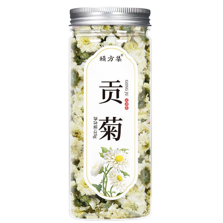 贡菊花茶 批发黄山白菊花25克/瓶装花茶组合罐装花草茶菊花茶代发