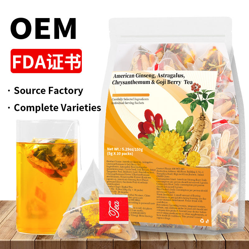 American Ginseng, Astragalus, Chrysanthemum & Goji Berry Tea