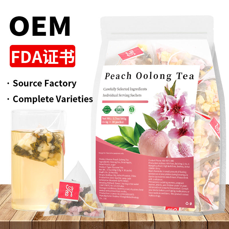 Peach Oolong Tea跨境爆款 蜜桃乌龙茶 蜜雪乌龙花果茶 非内销