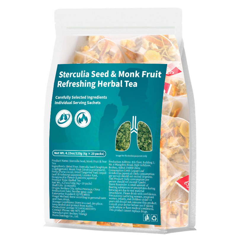 Sterculia Seed & Monk Fruit Refreshing Herbal Tea烟茶 非内销