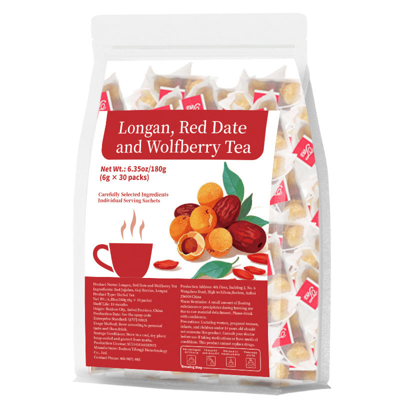 Longan Red Jujube Goji Berry Tea跨境 桂圆红枣枸杞茶OEM非内销