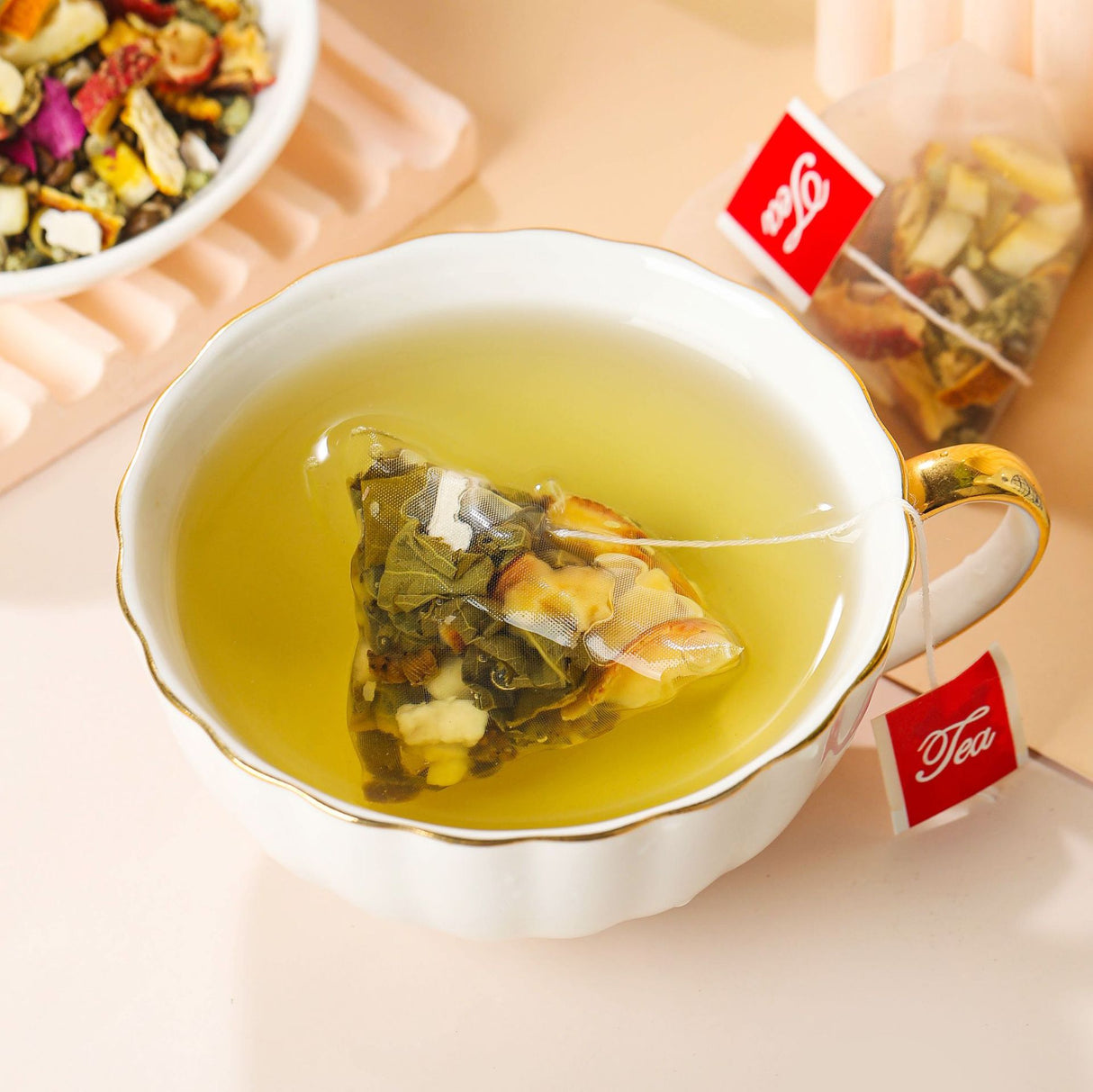 Lemon Hawthorn Lotus Leaves Tea跨境 柠檬玫瑰山楂荷叶茶非内销