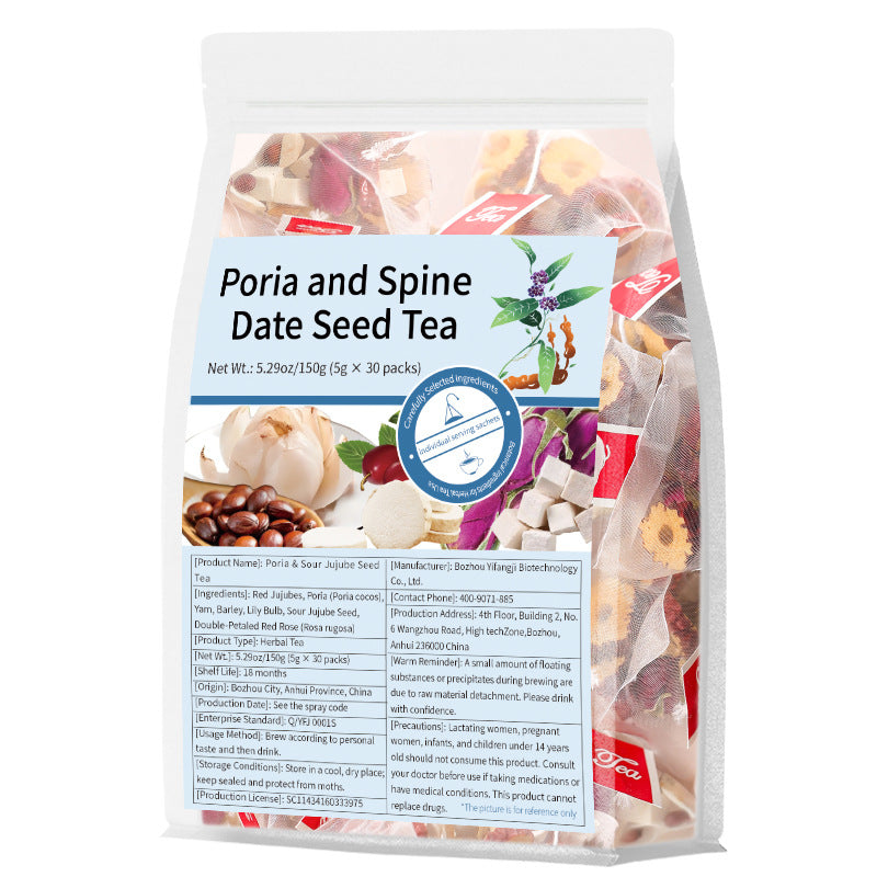 Poria and Spine Date Seed Tea跨境出口 茯苓酸枣仁茶 OEM非内销