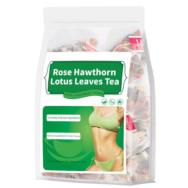 Rose Hawthorn Lotus Leaves Tea跨境 玫瑰山楂冬瓜荷叶茶 非内销