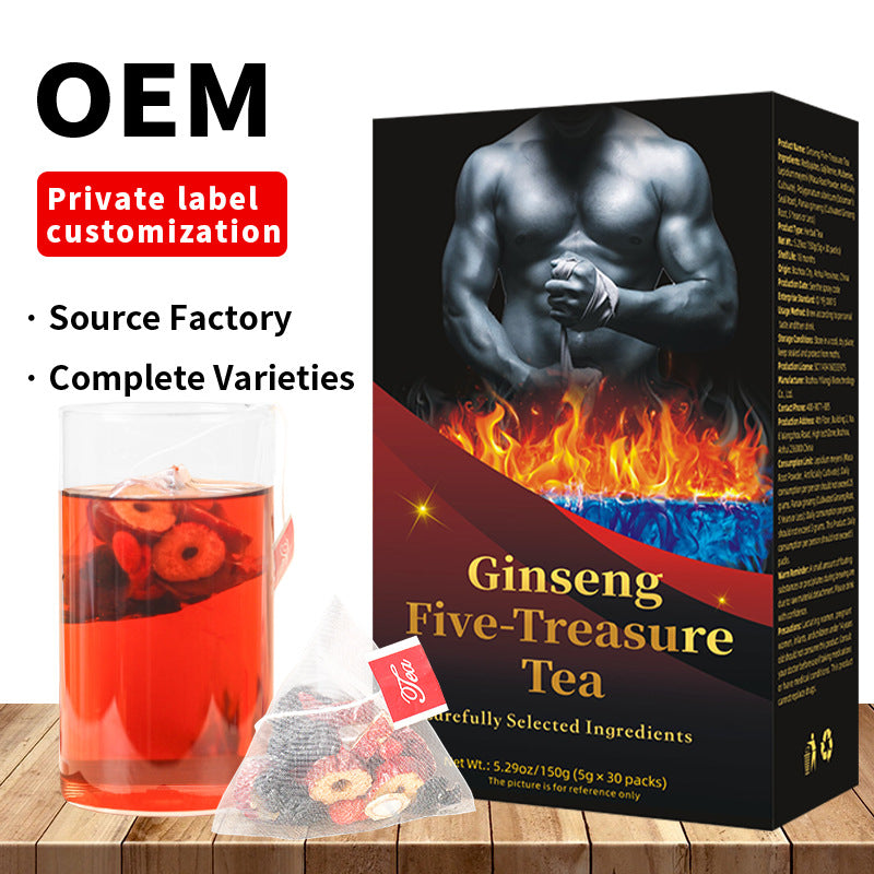 Ginseng Five-Treasure Tea跨境人参五宝茶 六宝八宝十宝茶非内销